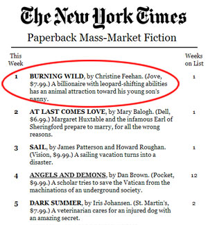 Burning Wild is #1 on the New York Times!