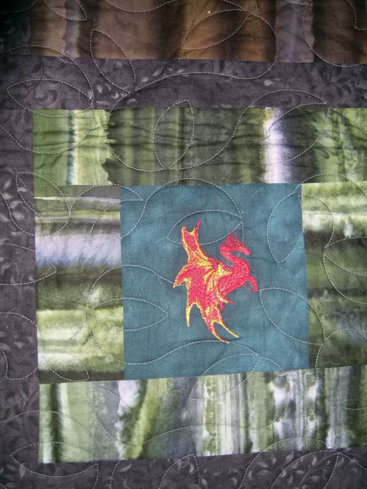 Embroidered Carpathian Healing Quilt by Carol Carter