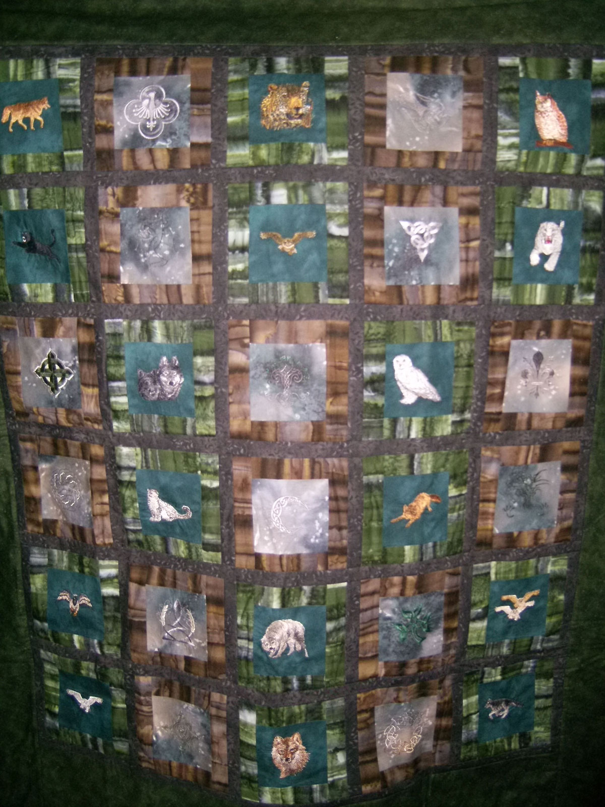 Embroidered Carpathian Healing Quilt by Carol Carter